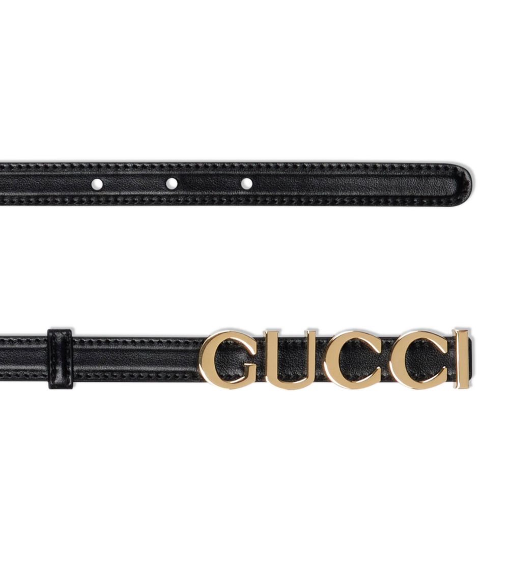 Gucci Gucci Leather Logo Belt