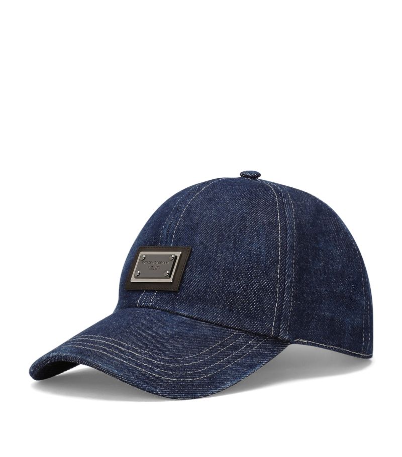 Dolce & Gabbana Dolce & Gabbana Denim Logo-Plaque Baseball Cap