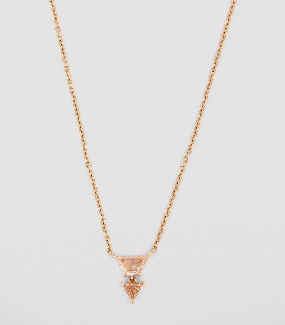 Eva Fehren Eva Fehren Rose Gold and Diamond Prism II Pendant Necklace
