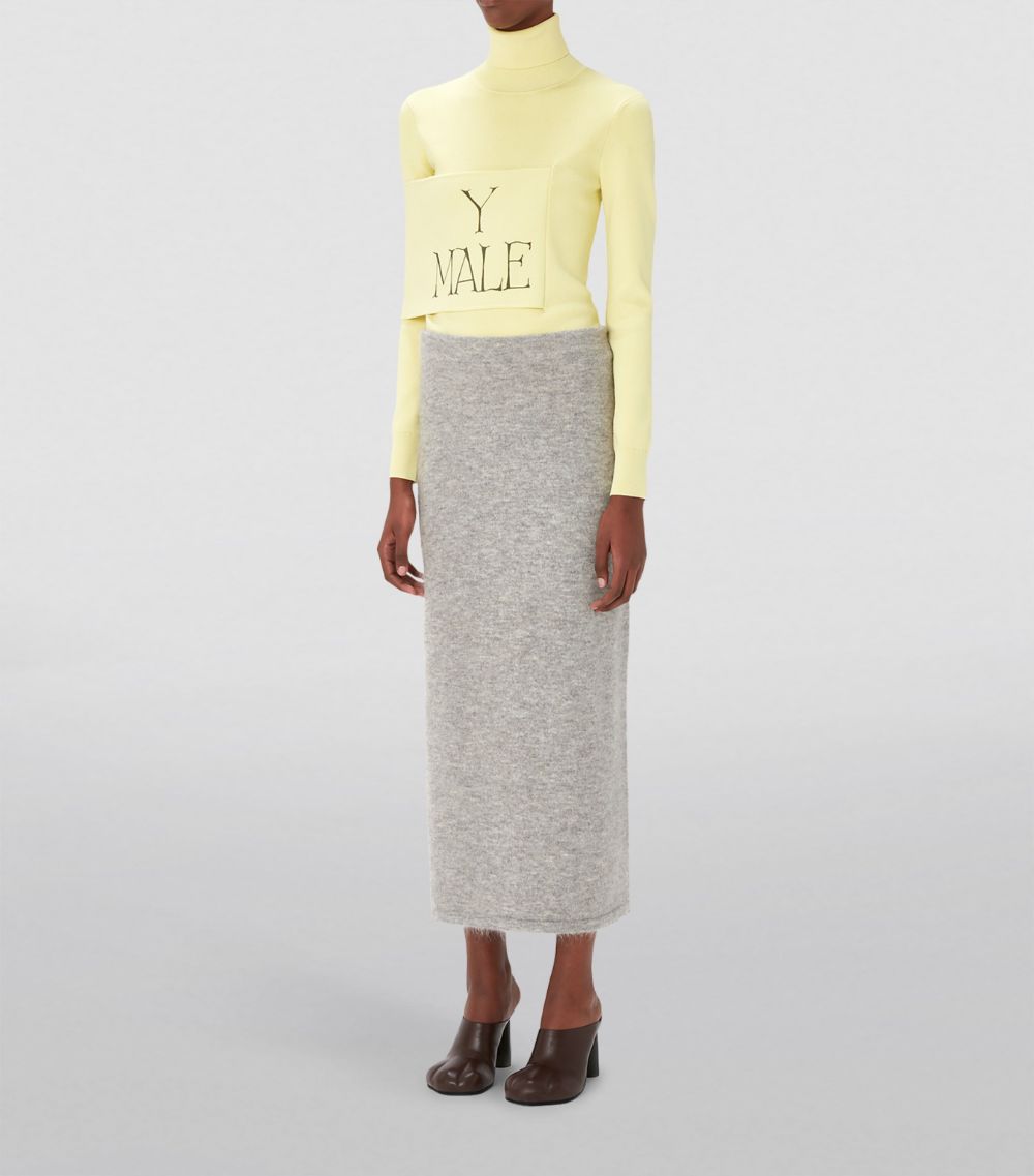 Jw Anderson JW Anderson Wool-Blend Midi Skirt