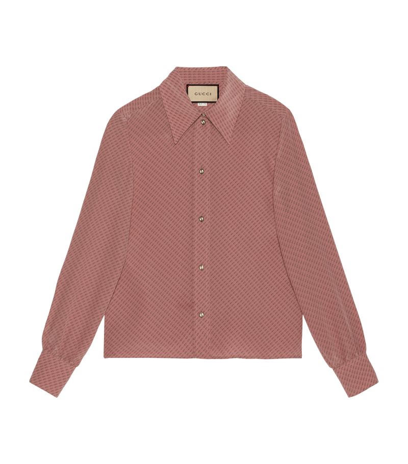 Gucci Gucci Silk Micro G Shirt