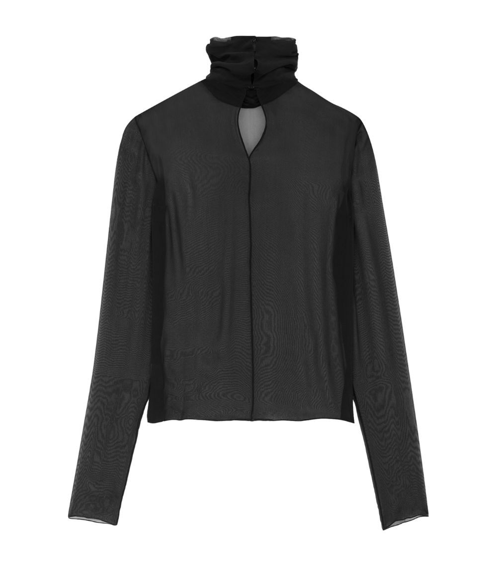 Saint Laurent Saint Laurent Silk Rollneck Top