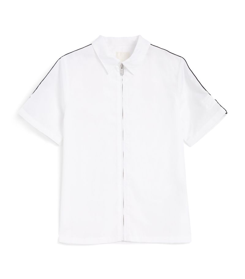 Givenchy Givenchy Kids Logo-Tape Zip-Up Polo Shirt (4-12+ Years)