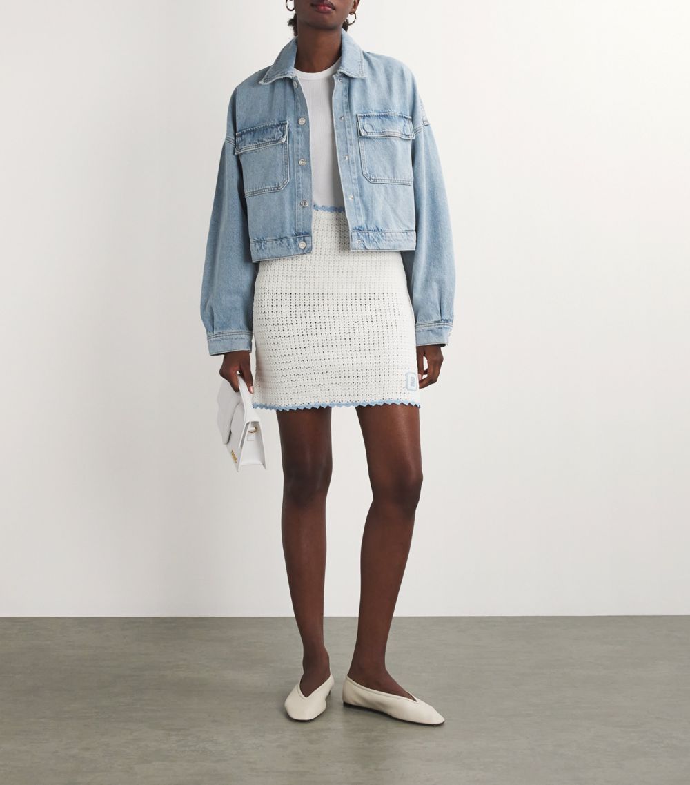  Sandro Crochet Vic Mini Skirt