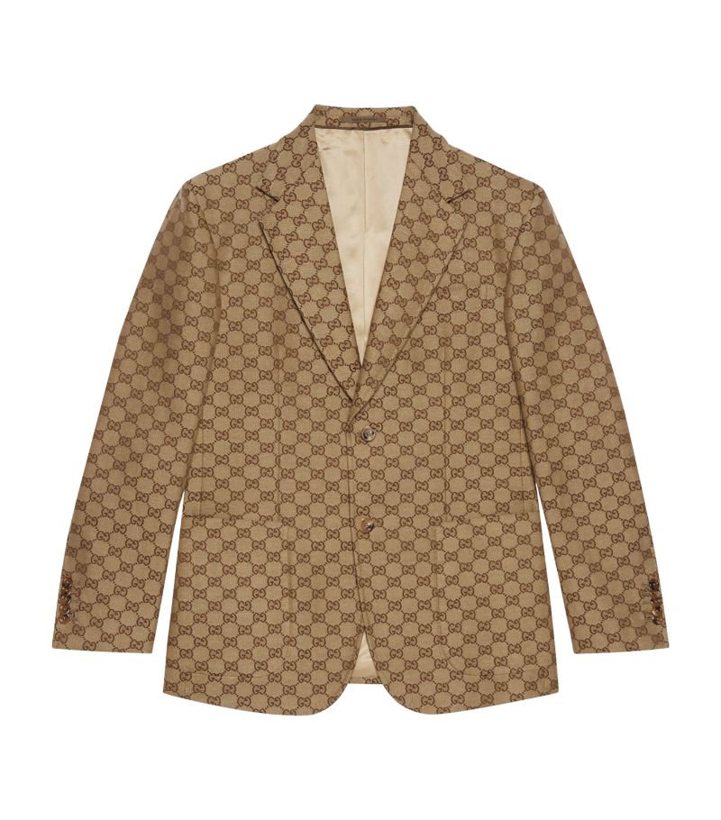 Gucci Gucci Linen Gg Supreme Suit Jacket