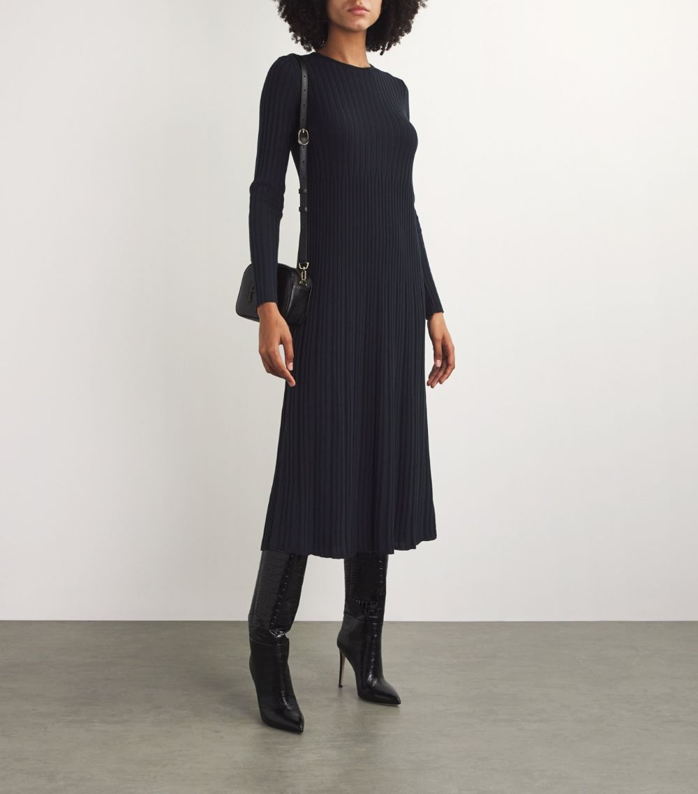 Weekend Max Mara Weekend Max Mara Virgin Wool-Blend Ribbed Dress