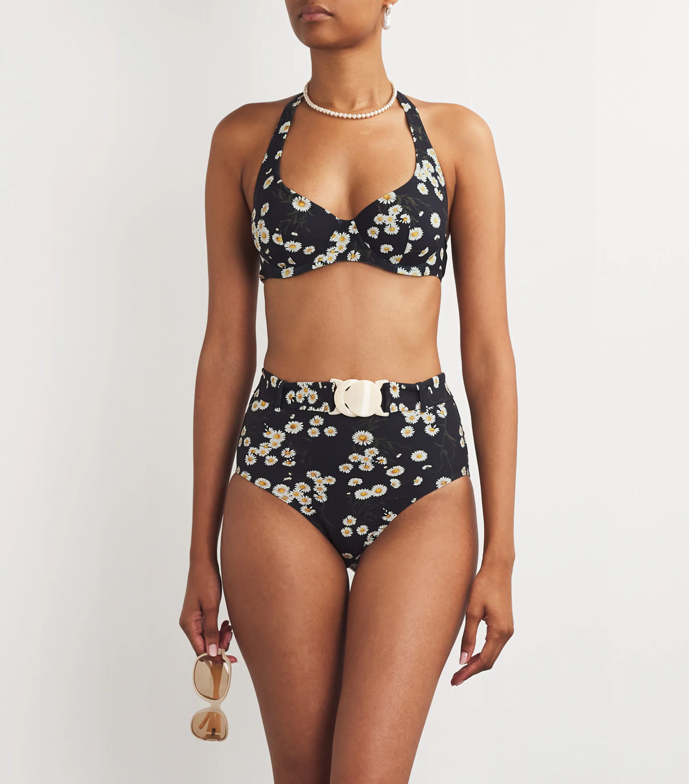 Eres Eres Floral Halterneck Bikini Top