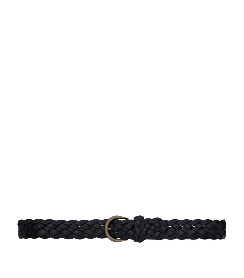 Saint Laurent Saint Laurent Leather Croissant de Lune Belt