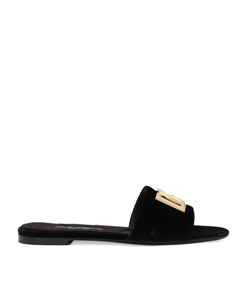 Dolce & Gabbana Dolce & Gabbana Velvet Bianca Sandals