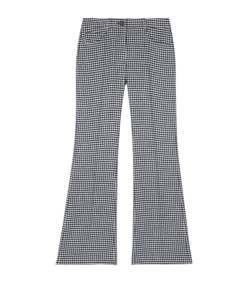 The Kooples The Kooples Vichy Check Flared Trousers