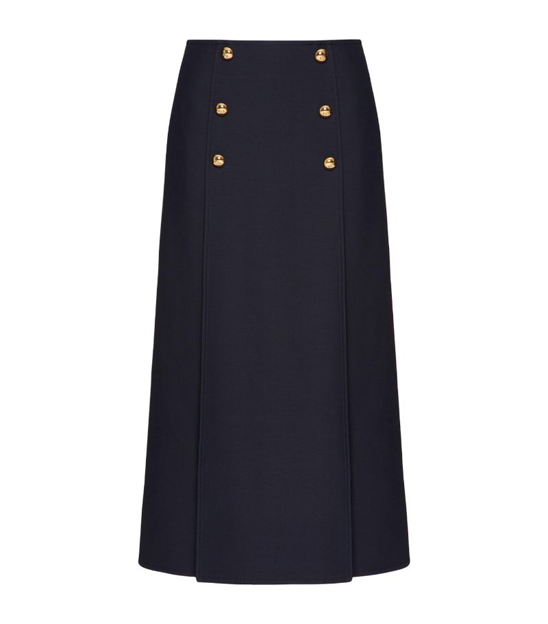 VALENTINO GARAVANI Valentino Garavani Wool-Silk Midi Skirt