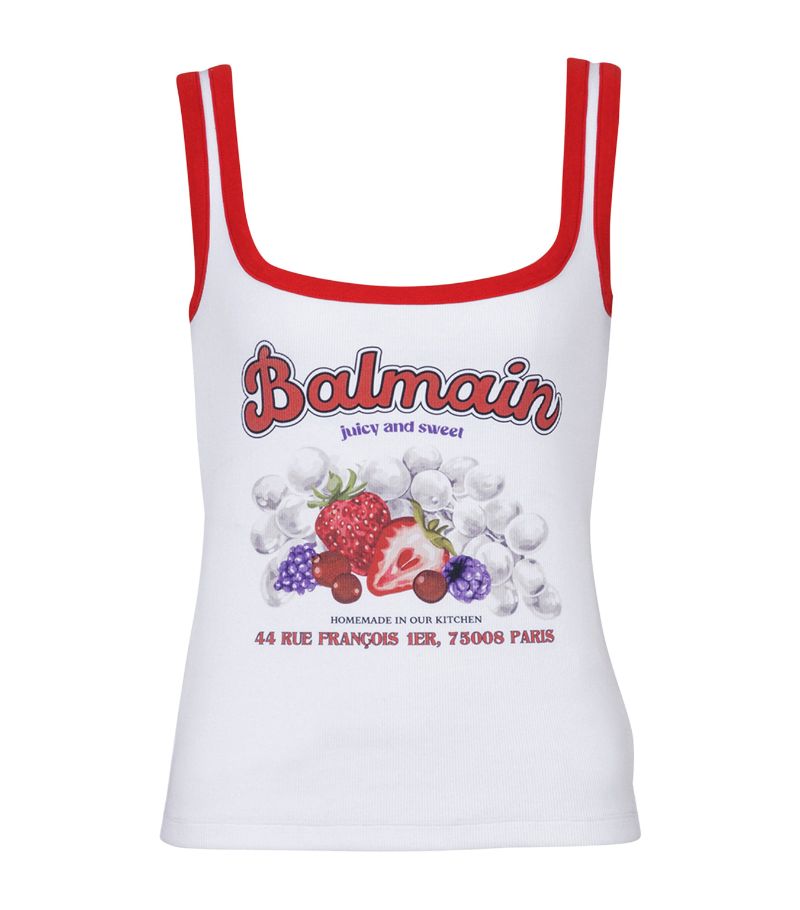 Balmain Balmain Fruit Print Tank Top