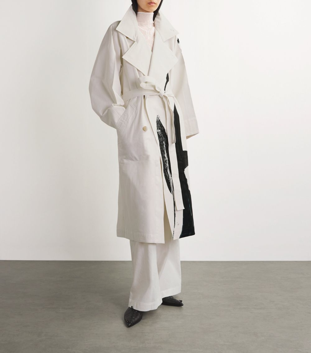 Issey Miyake Issey Miyake Printed Physiotype Trench Coat