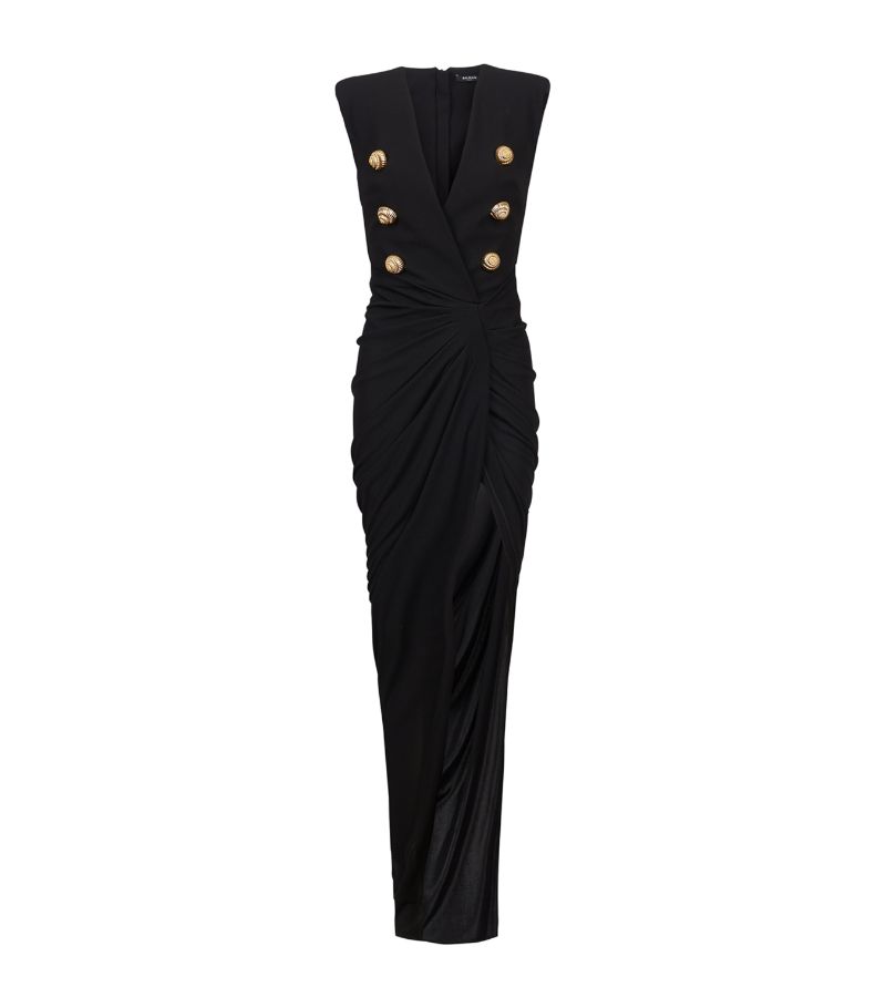 Balmain Balmain Crepe Maxi Dress