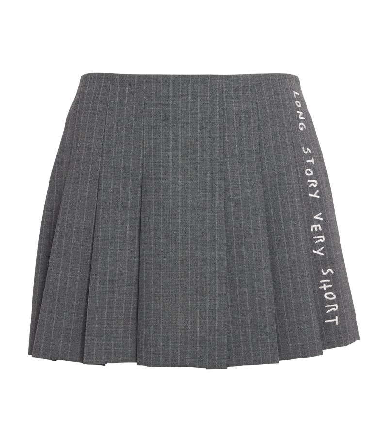 Max & Co. Max & Co. Pleated Pinstripe Mini Skirt