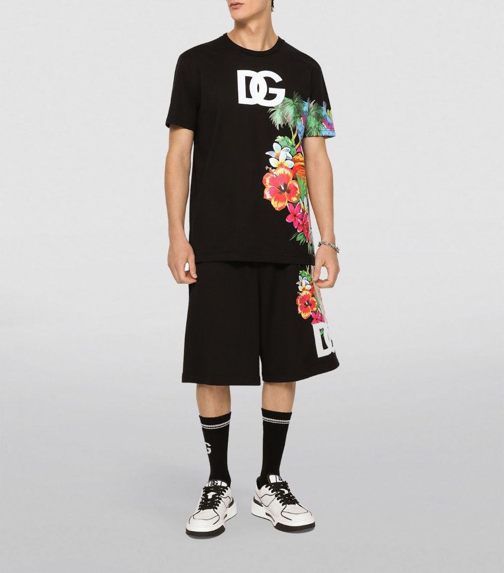 Dolce & Gabbana Dolce & Gabbana Floral Logo T-Shirt