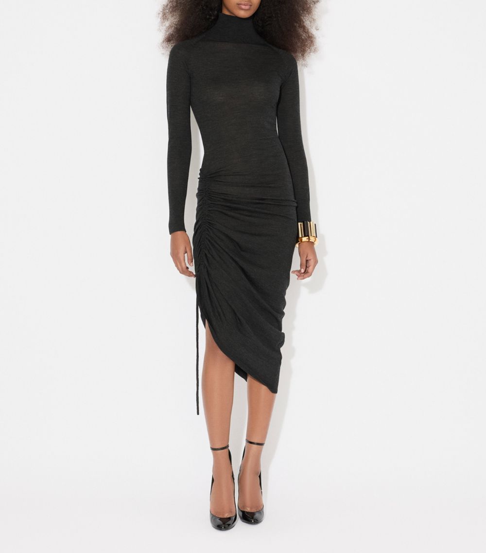 Alaïa Alaïa Ruched Midi Dress