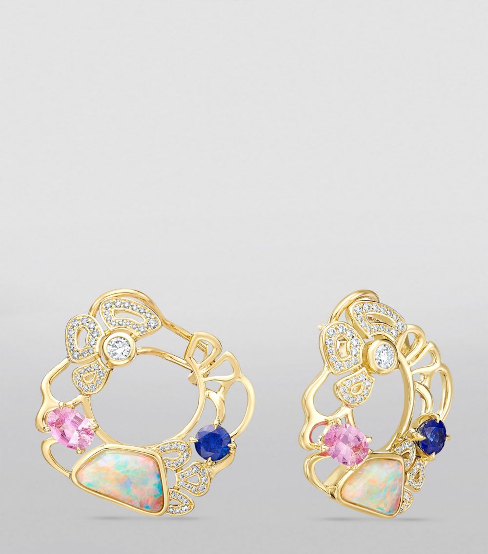 Boodles Boodles Yellow Gold, Diamond And Sapphire A Family Journey Barcelona Earrings