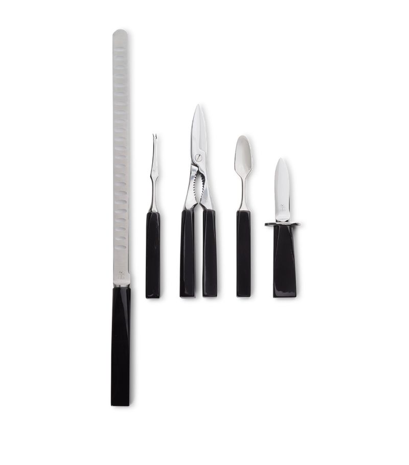 Brunello Cucinelli Brunello Cucinelli Buffalo Horn And Steel 5-Piece Cutlery Set