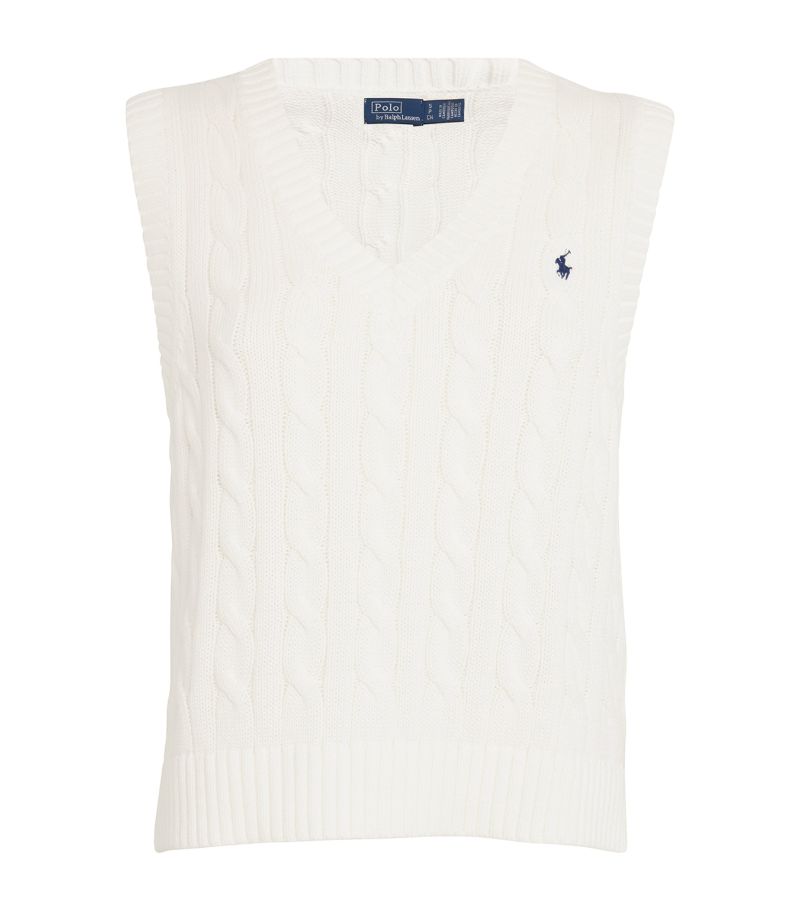 Polo Ralph Lauren Polo Ralph Lauren Cotton Cable-Knit Sweater Vest