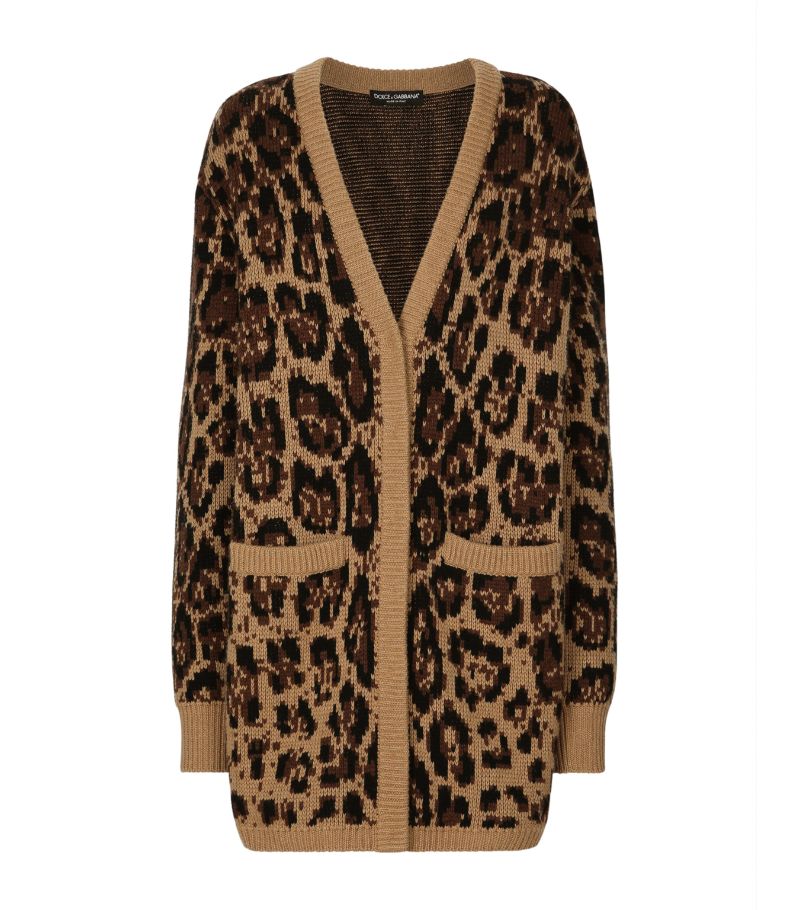 Dolce & Gabbana Dolce & Gabbana Cashmere-Wool Leopard Print Cardigan