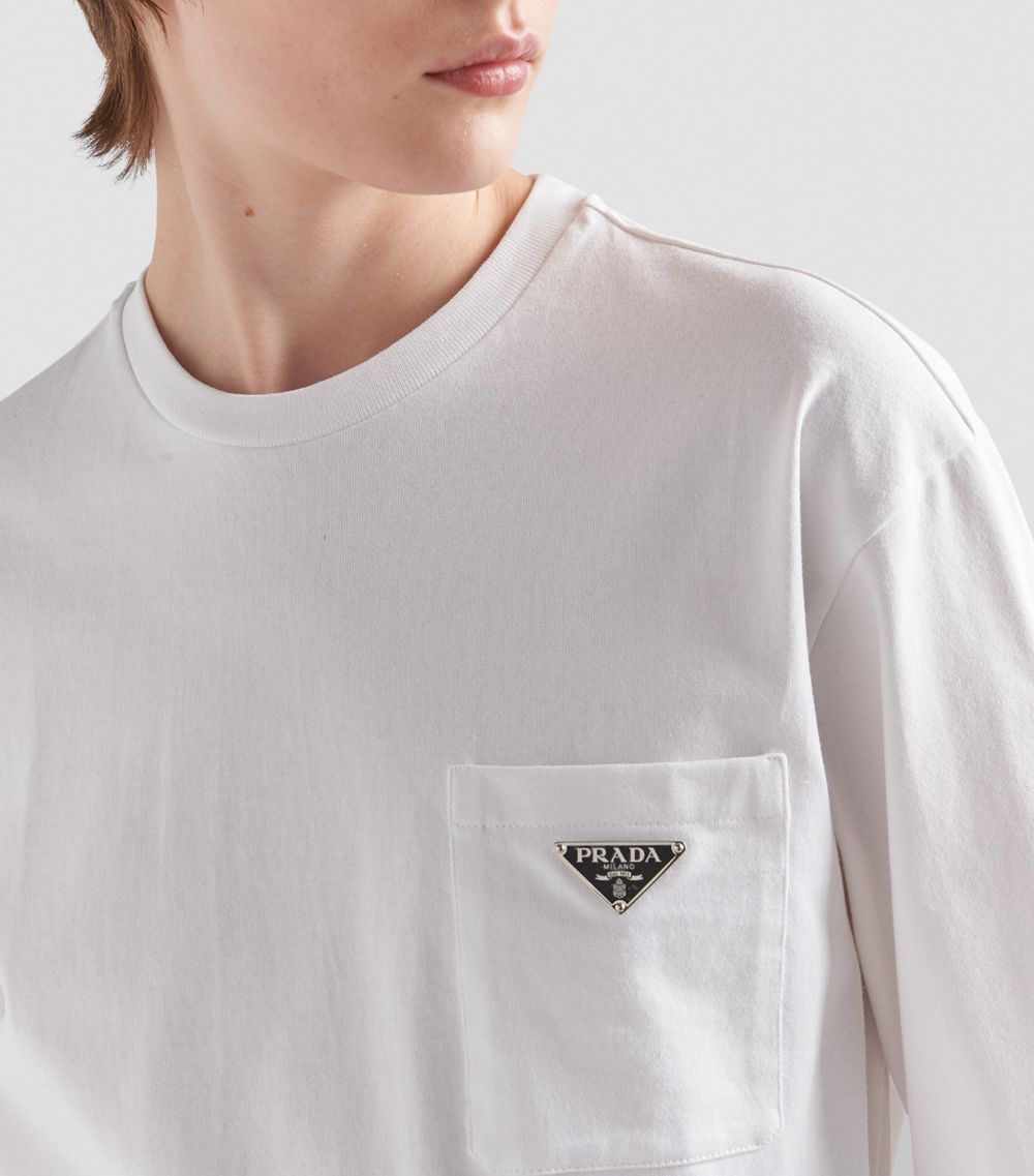 Prada Prada Triangle Long-Sleeve T-Shirt