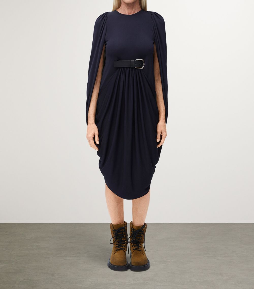 Loewe Loewe Belted Cape Midi Dress