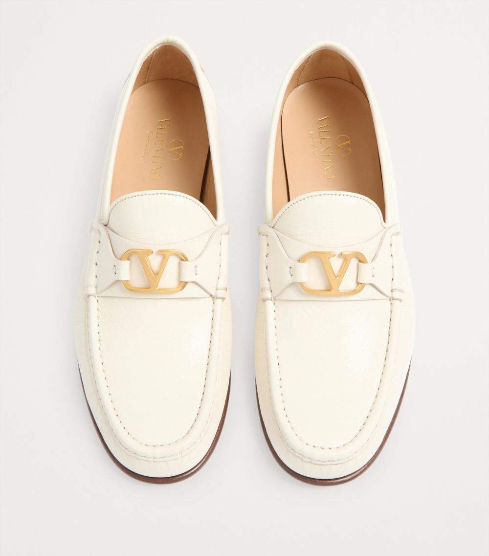 VALENTINO GARAVANI Valentino Garavani Leather Vlogo Loafers