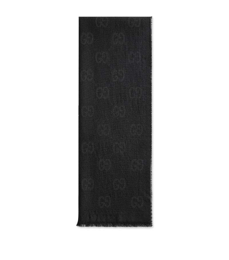 Gucci Gucci Wool Gg Jacquard Scarf