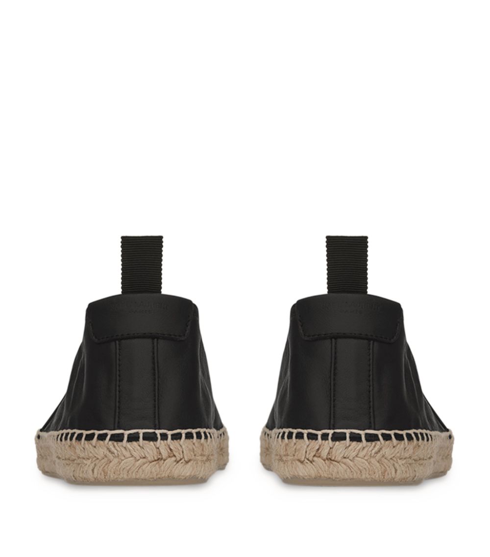 Saint Laurent Saint Laurent Leather Logo Espadrilles