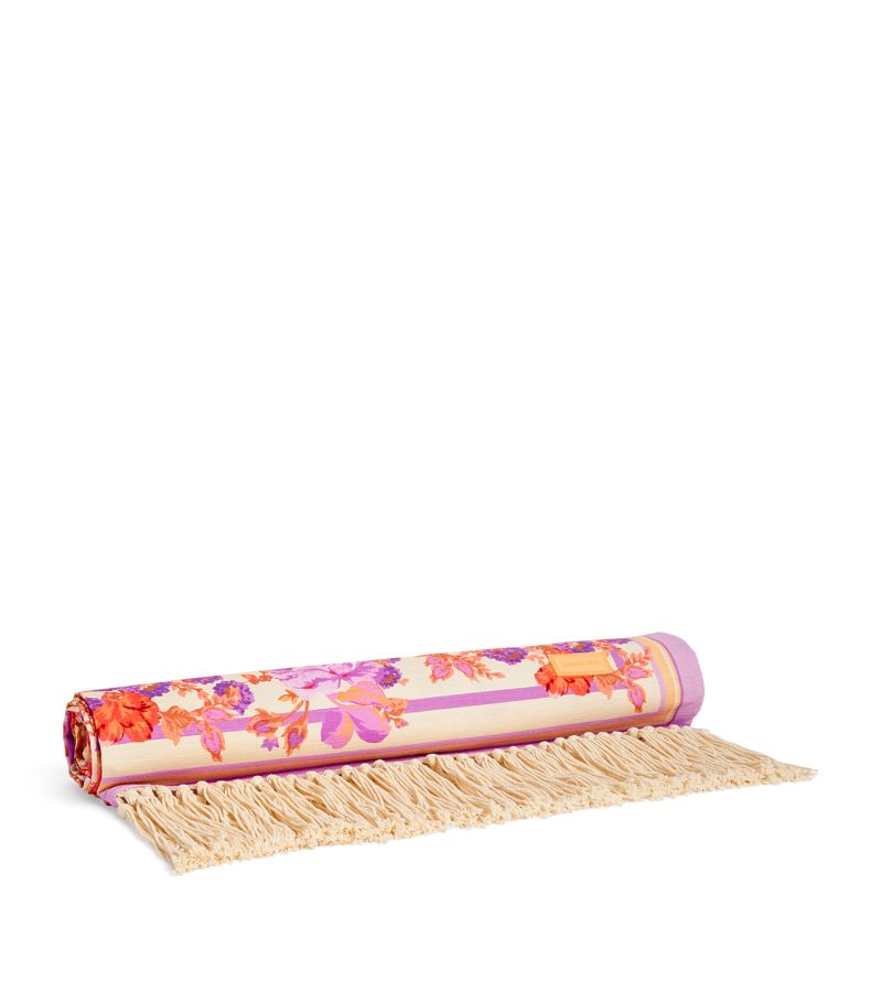 Zimmermann ZIMMERMANN Floral Fringed Beach Towel