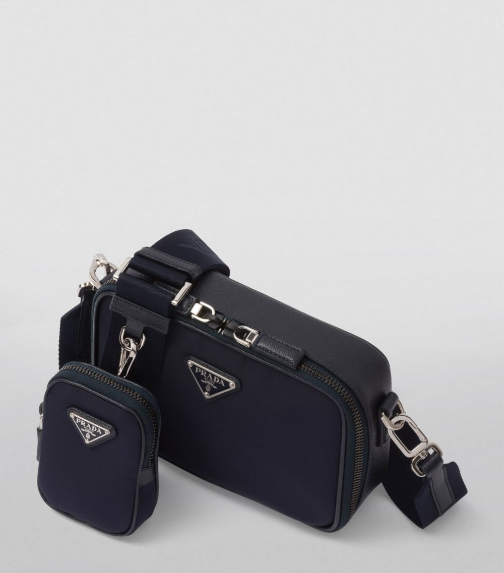 Prada Prada Medium Re-Nylon Leather Brique Top-Handle Bag