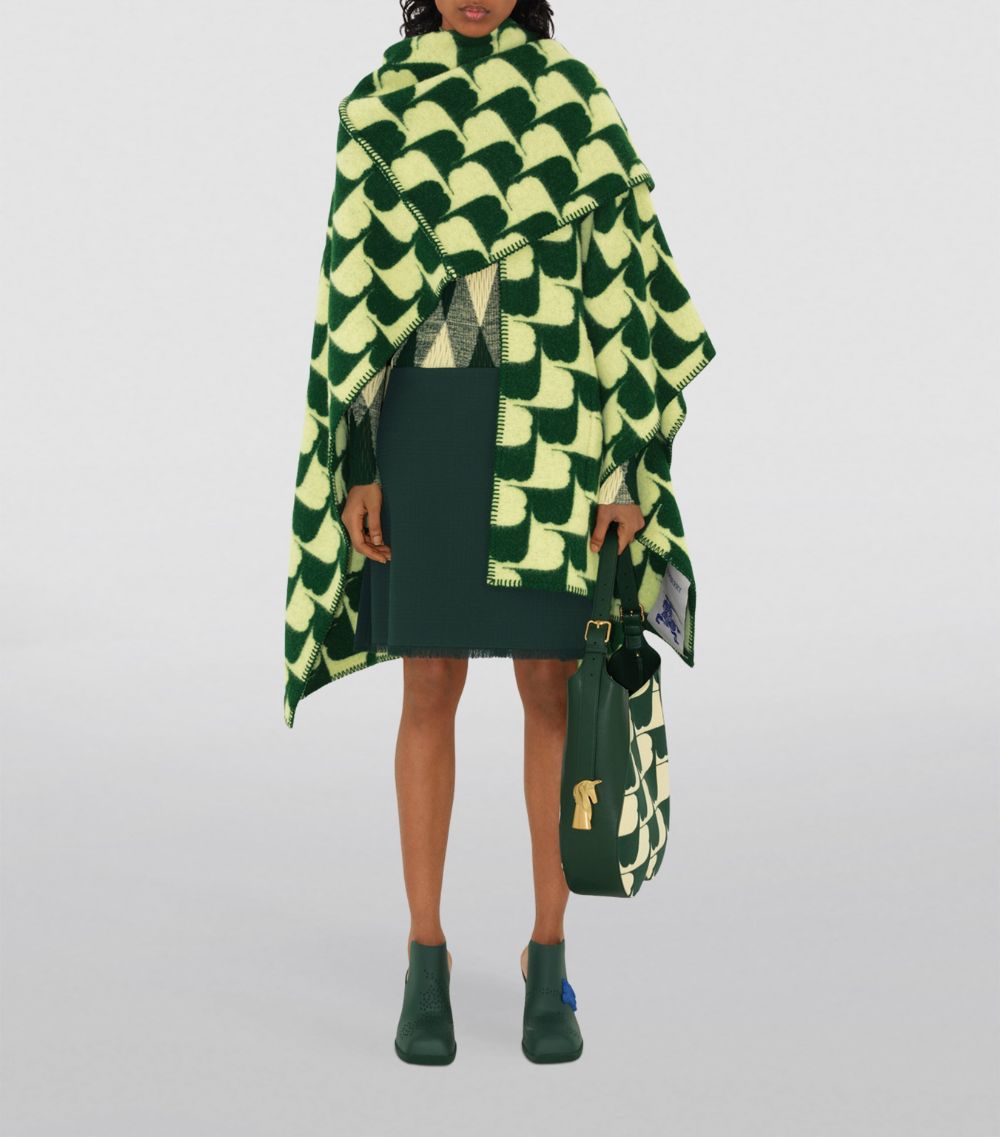 Burberry Burberry X Harrods Exclusive Wool Check B Blanket Cape