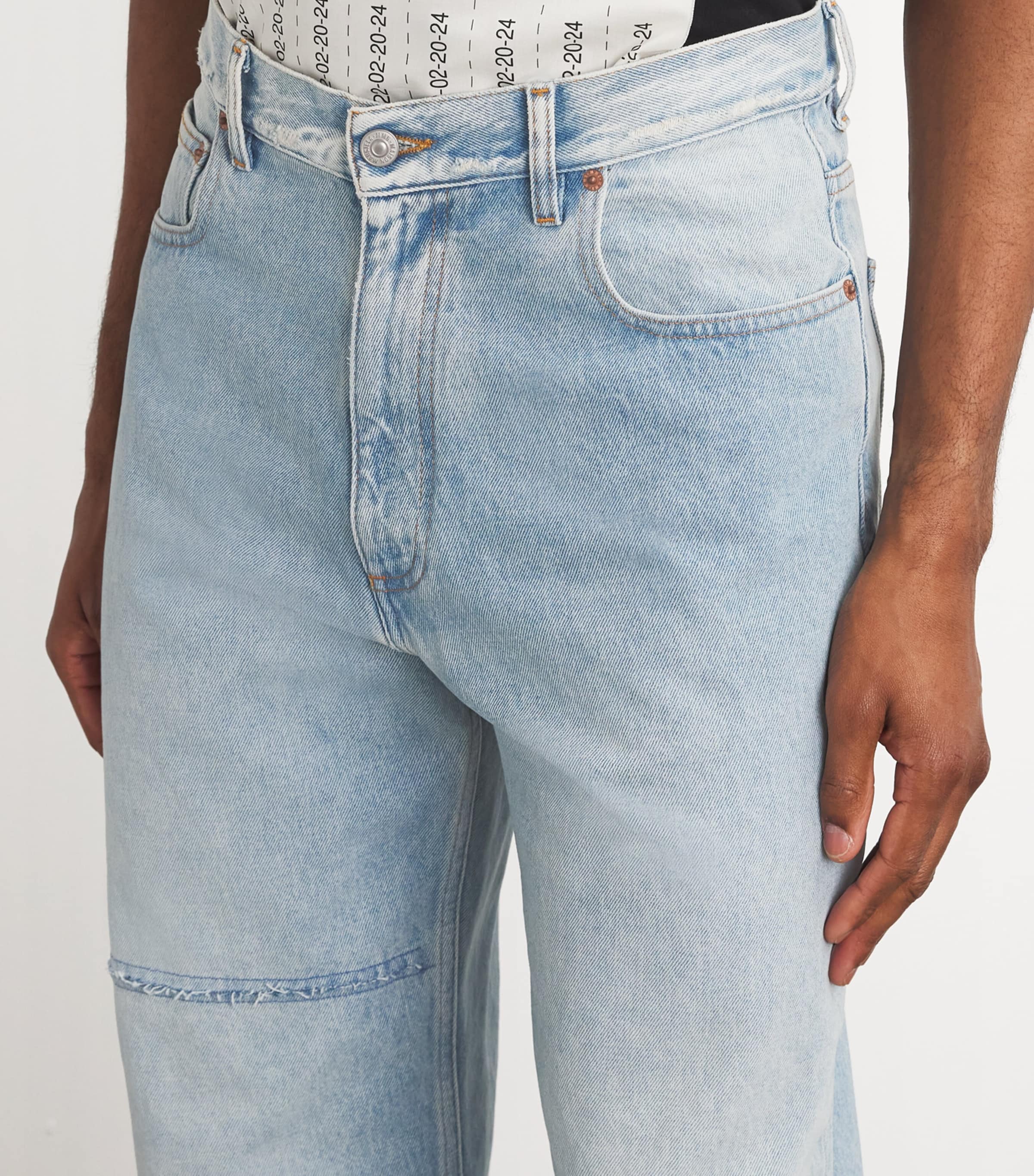 MM6 Maison Margiela MM6 Maison Margiela Distressed Straight Jeans