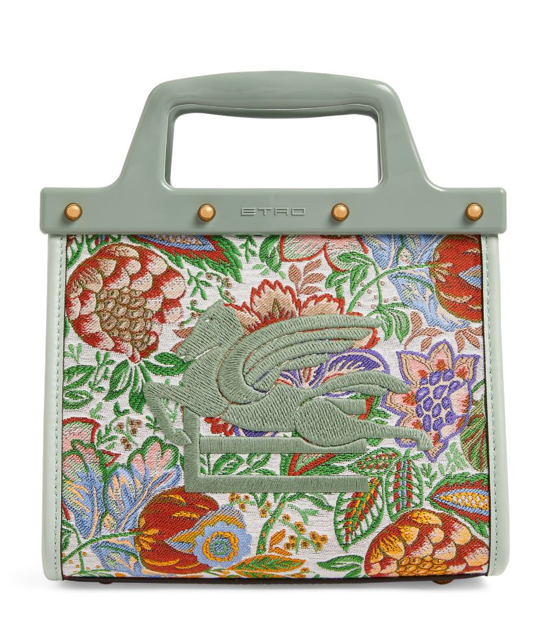 Etro Etro Mini Jacquard Love Trotter Top-Handle Bag