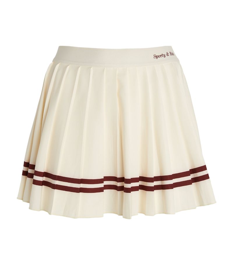 Sporty & Rich Sporty & Rich Logo Pleated Mini Skirt