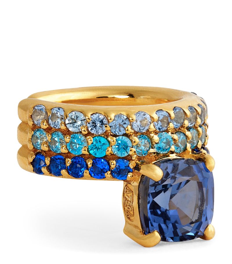 Nadine Aysoy Nadine Aysoy Yellow Gold And Blue Sapphire Le Cercle Ear Cuff