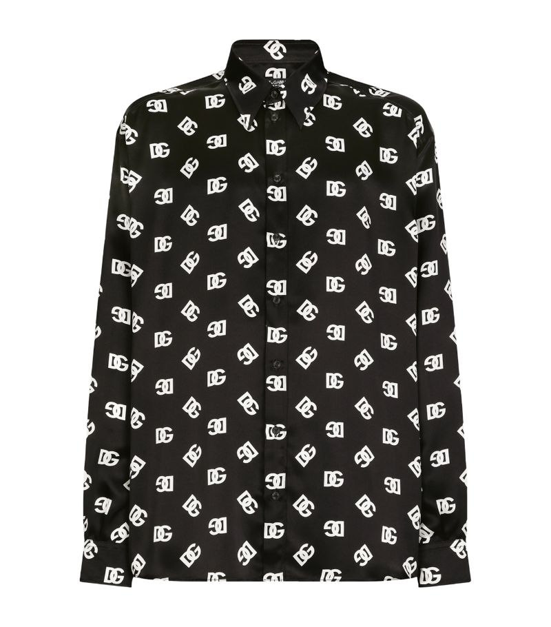 Dolce & Gabbana Dolce & Gabbana Silk Dg Monogram Print Shirt