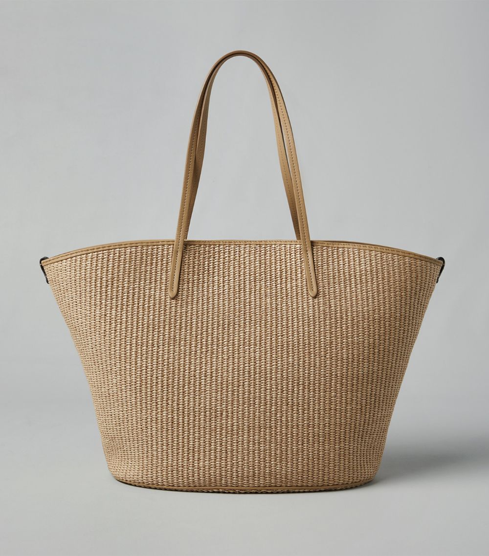 Brunello Cucinelli Brunello Cucinelli Raffia Monili-Trim Shopper Bag