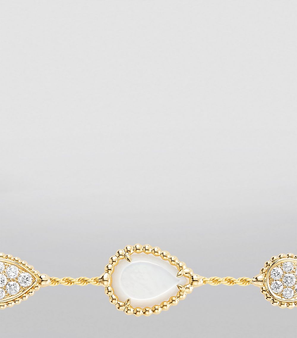 Boucheron Boucheron Yellow Gold, Diamond And Mother-Of-Pearl Serpent Bohème Couleur Bracelet