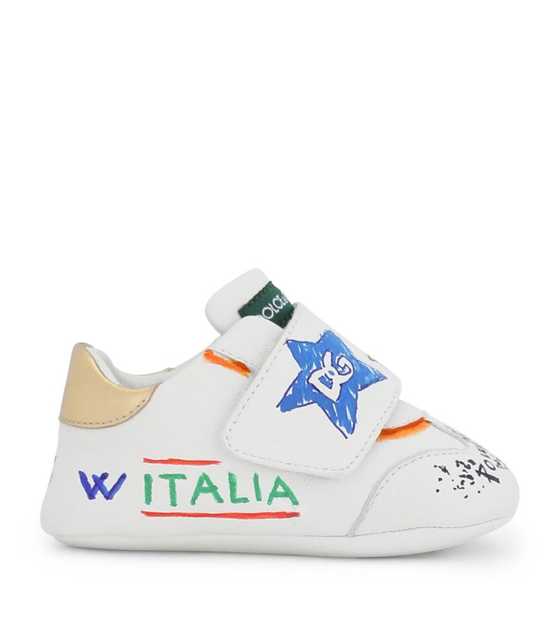 Dolce & Gabbana Dolce & Gabbana Kids Leather Drawn-On Sneakers