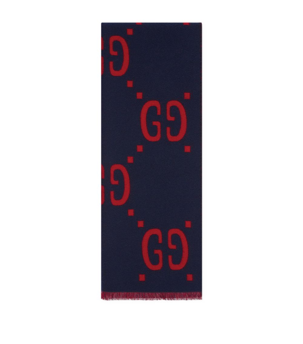 Gucci Gucci Wool-Silk Gg Supreme Scarf