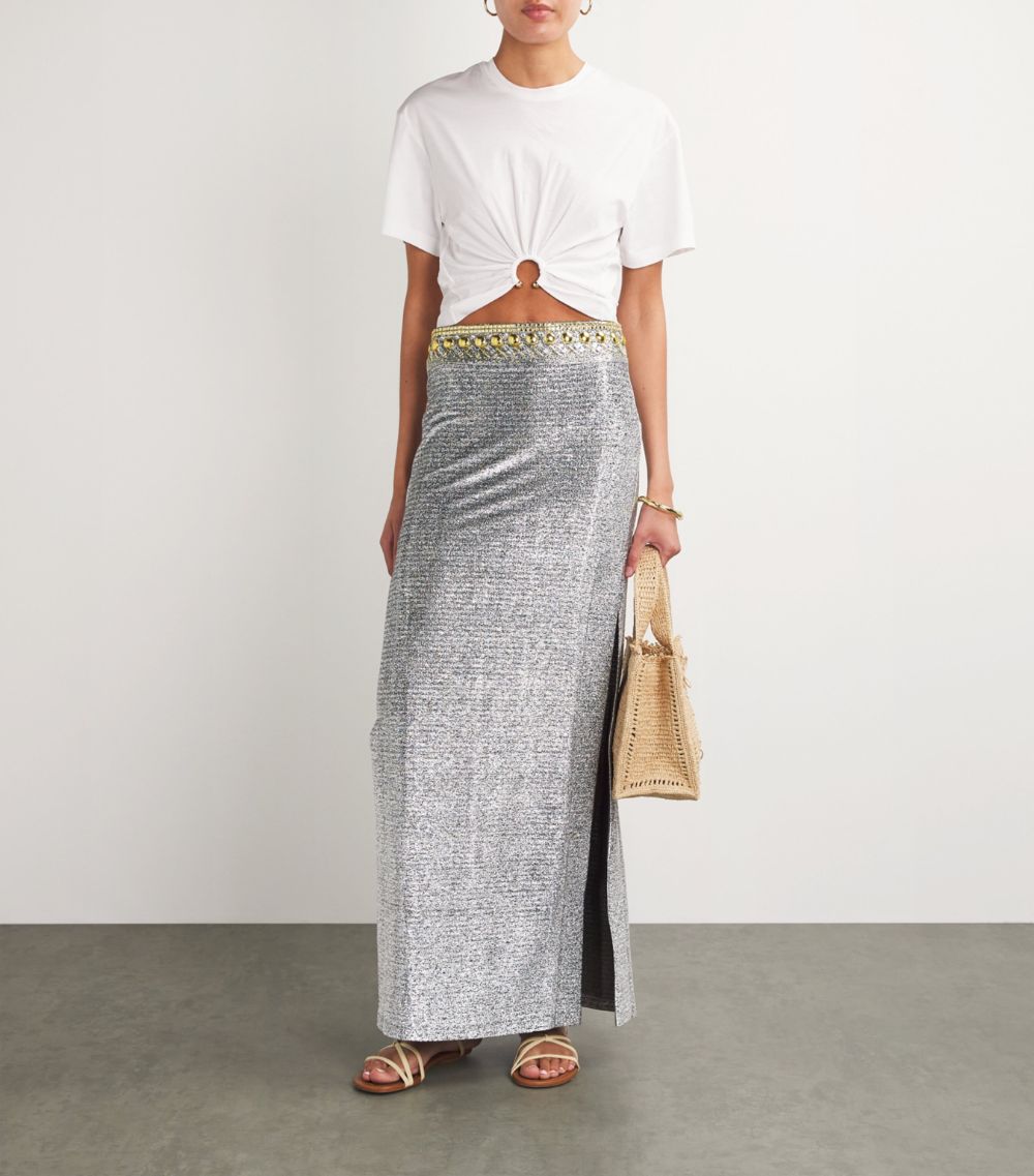 Rabanne Rabanne Metallic Maxi Skirt