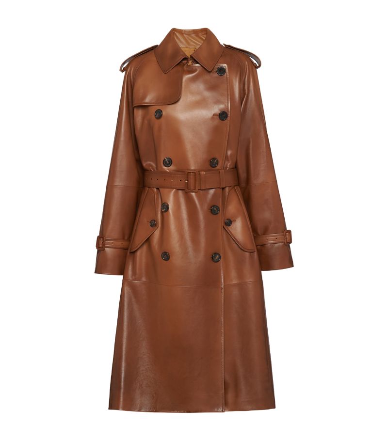 Prada Prada Nappa Leather Trench Coat