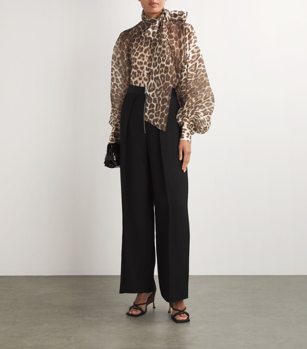 Zimmermann Zimmermann Silk Leopard Billow Blouse