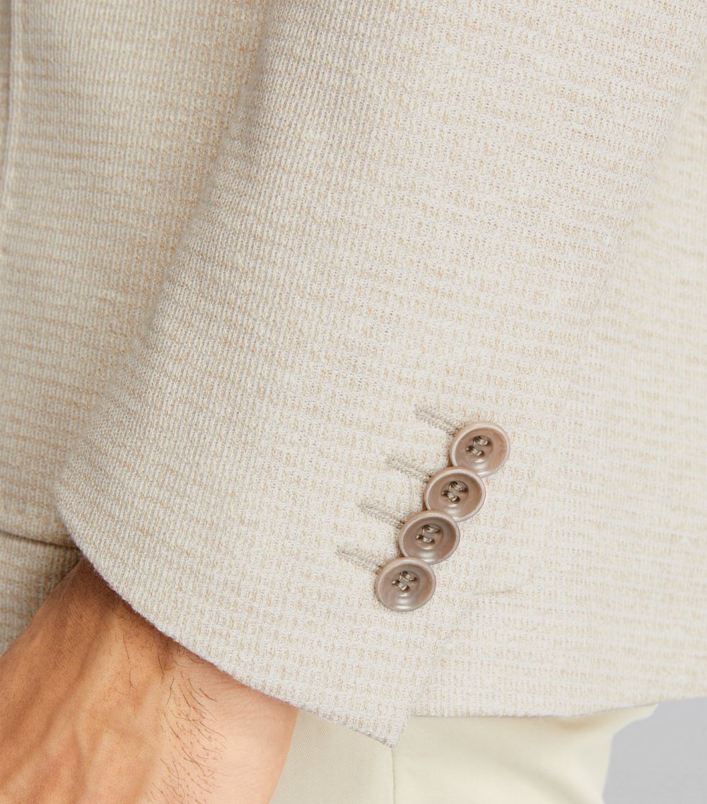 Canali Canali Cotton-Linen Textured Blazer