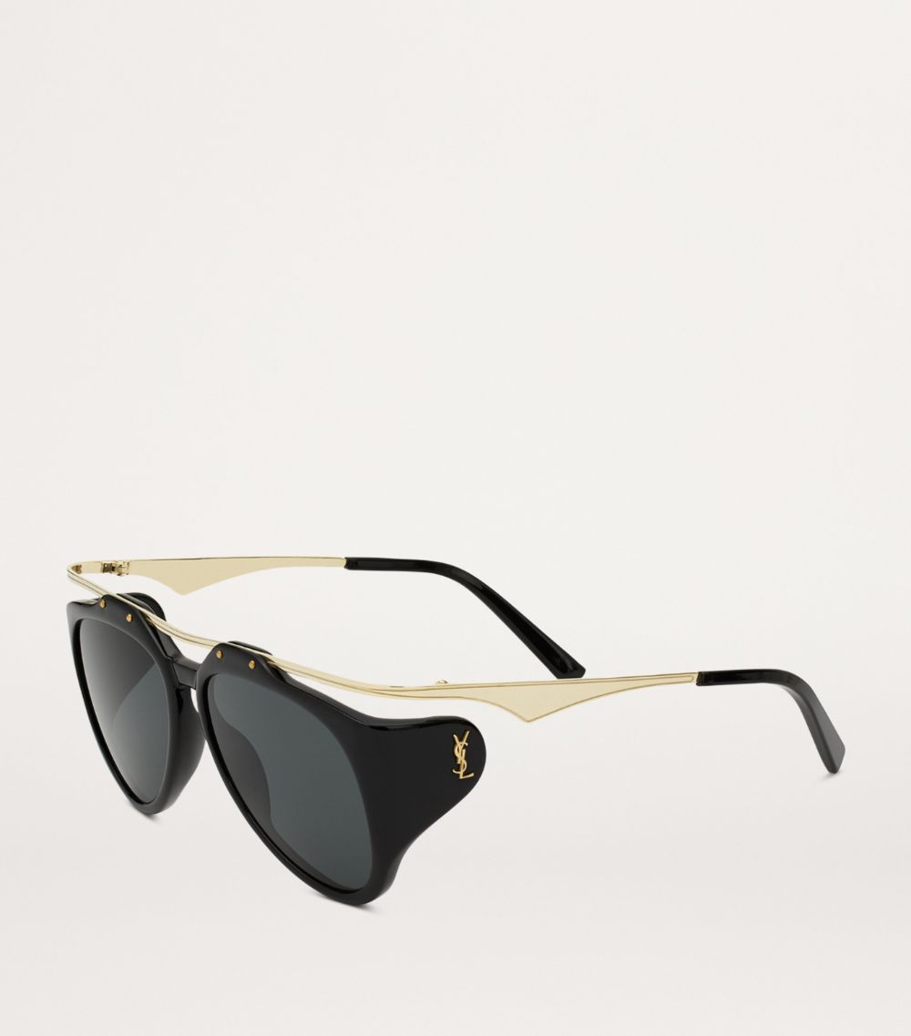 Saint Laurent Saint Laurent Amelia Aviator Sunglasses