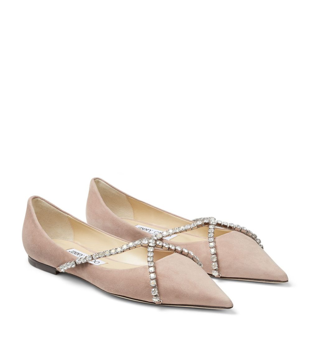 Jimmy Choo Jimmy Choo Genevi Leather Ballet Flats