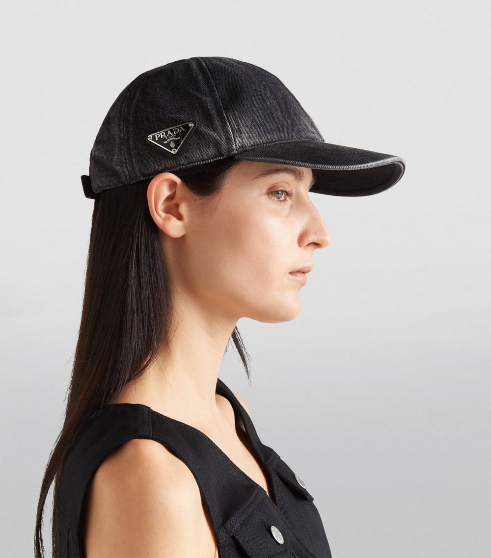 Prada Prada Denim Baseball Cap