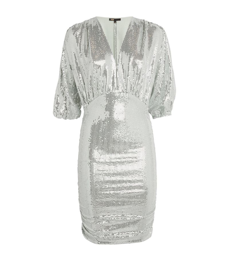  Maje Sequin-Embellished Mini Dress